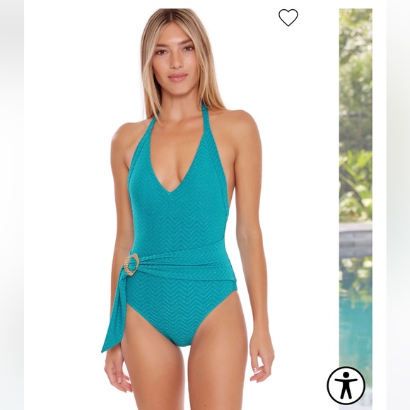 NWT TRINA TURK EMPIRE HALTER ONE PIECE - Picture 3 of 14